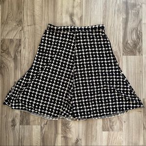 Max‎ Studio S Black Geo Print Pull-On 4-Panel Jersey Knit Skirt FLAWLESS